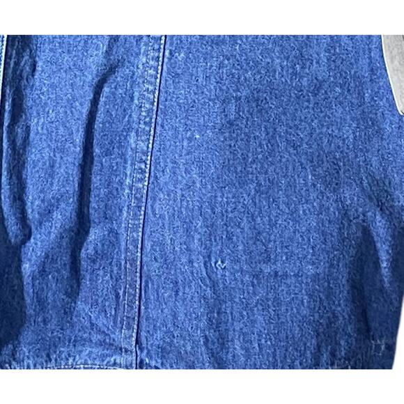 Vintage Bill Blass Womens 2X Denim Blue Jean Lightweight Animal Print Collar - Picture 7 of 7